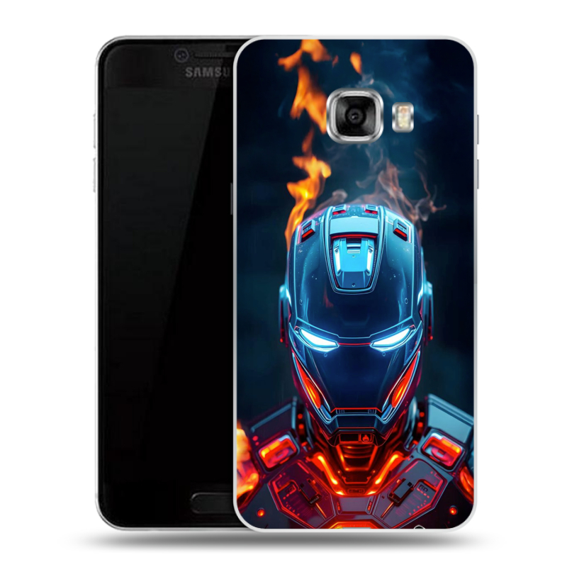Силиконовый чехол на Samsung Galaxy C5 с принтом IronMan Железный человек Силиконовый чехол на Samsung Galaxy C5 с принтом IronMan Железный человек