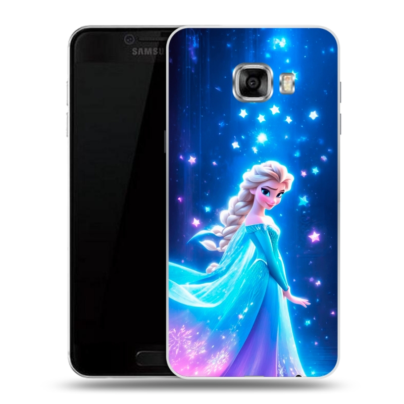 Силиконовый чехол на Samsung Galaxy C5 с принтом Холодное сердце Frozen Силиконовый чехол на Samsung Galaxy C5 с принтом Холодное сердце Frozen