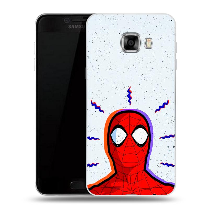 Силиконовый чехол на Samsung Galaxy C5 с принтом Spiderman Человек паук Силиконовый чехол на Samsung Galaxy C5 с принтом Spiderman Человек паук