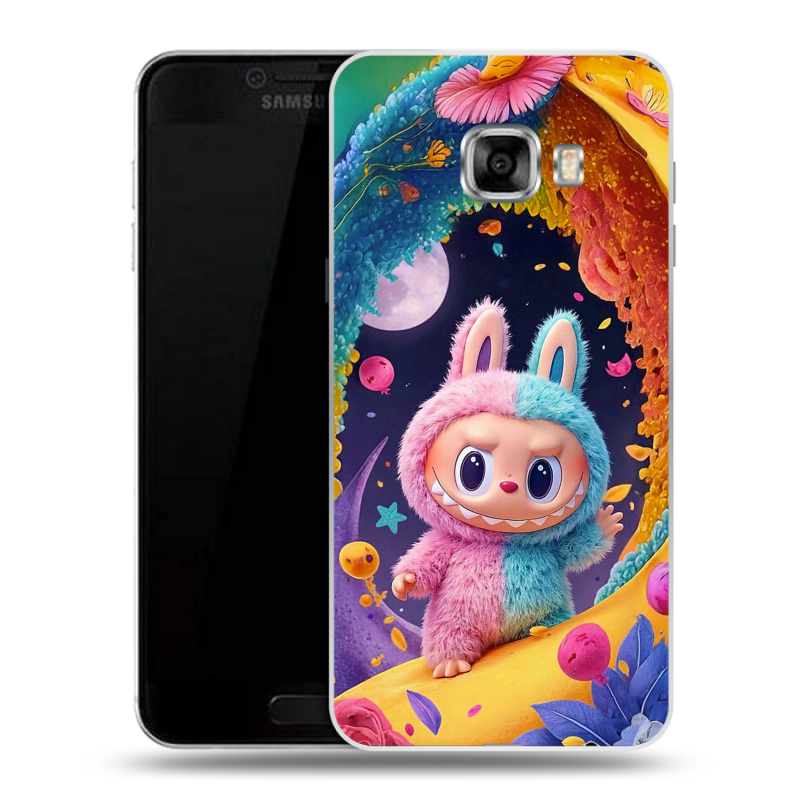 Силиконовый чехол на Samsung Galaxy C5 с принтом Labubu Лабубу Силиконовый чехол на Samsung Galaxy C5 с принтом Labubu Лабубу