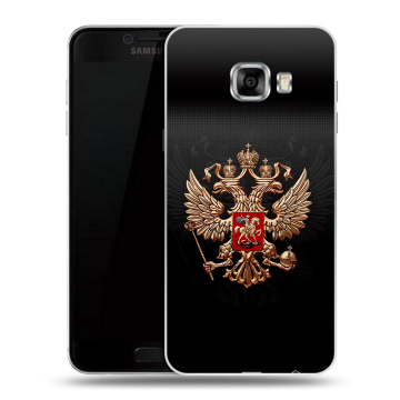 Пластиковый чехол на Samsung Galaxy C7 с принтом Герб России Пластиковый чехол на Samsung Galaxy C7 с принтом Герб России