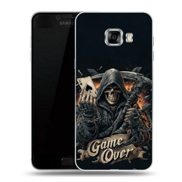 Пластиковый чехол на Samsung Galaxy C7 с принтом Скелет карты Пластиковый чехол на Samsung Galaxy C7 с принтом Скелет карты
