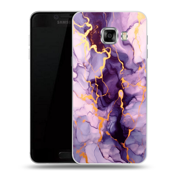 Пластиковый чехол на Samsung Galaxy C7 с принтом Мрамор