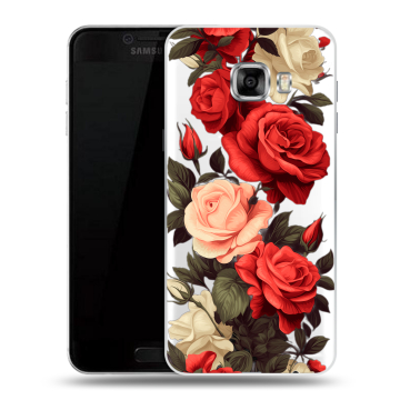 Пластиковый чехол на Samsung Galaxy C7 с принтом Розы Пластиковый чехол на Samsung Galaxy C7 с принтом Розы