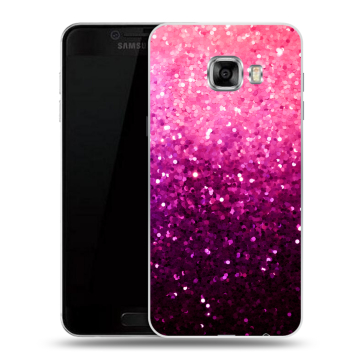 Пластиковый чехол на Samsung Galaxy C7 с принтом Блестки