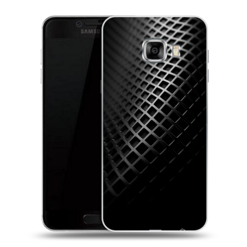 Пластиковый чехол на Samsung Galaxy C7 с принтом Текстура металла