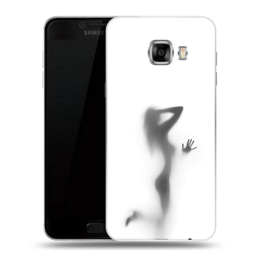 Пластиковый чехол на Samsung Galaxy C7 с принтом Силуэт