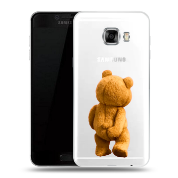 Пластиковый чехол на Samsung Galaxy C7 с принтом Медведь