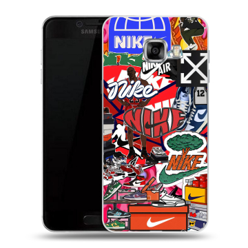 Пластиковый чехол на Samsung Galaxy C7 с принтом Найк Nike яркий Пластиковый чехол на Samsung Galaxy C7 с принтом Найк Nike яркий