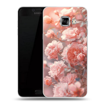 Пластиковый чехол на Samsung Galaxy C7 с принтом Розовые розы Пластиковый чехол на Samsung Galaxy C7 с принтом Розовые розы