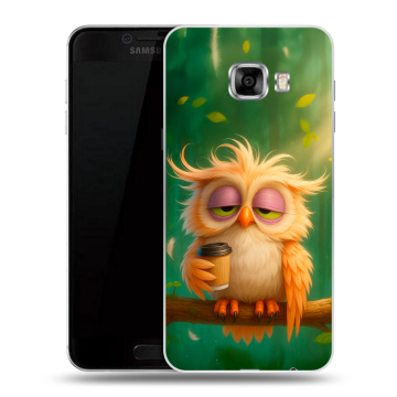 Пластиковый чехол на Samsung Galaxy C7 с принтом сова