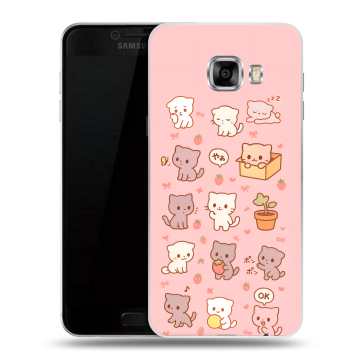 Пластиковый чехол на Samsung Galaxy C7 с принтом Hello Kitty Хелоу Кити Пластиковый чехол на Samsung Galaxy C7 с принтом Hello Kitty Хелоу Кити