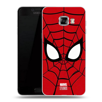 Пластиковый чехол на Samsung Galaxy C7 с принтом человек паук spiderman