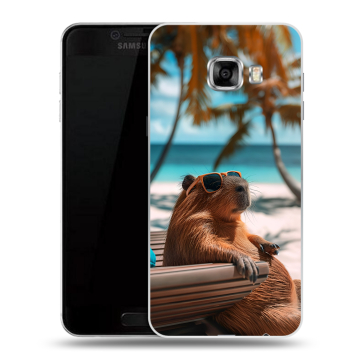Пластиковый чехол на Samsung Galaxy C7 с принтом Капибара