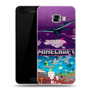 Пластиковый чехол на Samsung Galaxy C7 с принтом Майнкрафт Minecraft Пластиковый чехол на Samsung Galaxy C7 с принтом Майнкрафт Minecraft