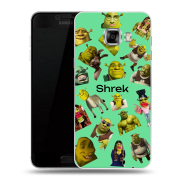 Пластиковый чехол на Samsung Galaxy C7 с принтом Шрек Shrek Пластиковый чехол на Samsung Galaxy C7 с принтом Шрек Shrek