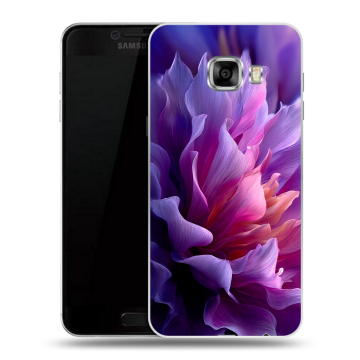 Пластиковый чехол на Samsung Galaxy C7 с принтом женский цветы