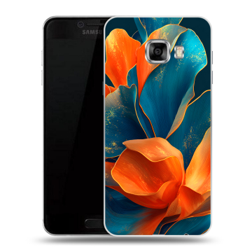 Пластиковый чехол на Samsung Galaxy C7 с принтом Цветы Пластиковый чехол на Samsung Galaxy C7 с принтом Цветы