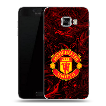 Пластиковый чехол на Samsung Galaxy C7 с принтом Manchester United Пластиковый чехол на Samsung Galaxy C7 с принтом Manchester United