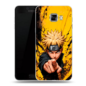 Пластиковый чехол на Samsung Galaxy C7 с принтом Naruto Наруто