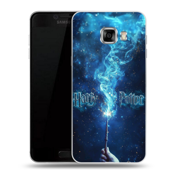 Пластиковый чехол на Samsung Galaxy C7 с принтом Harry Potter Гарри Поттер