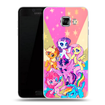 Пластиковый чехол на Samsung Galaxy C7 с принтом My little pony Дружба чудо