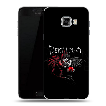 Пластиковый чехол на Samsung Galaxy C7 с принтом Death note Тетрадь смерти