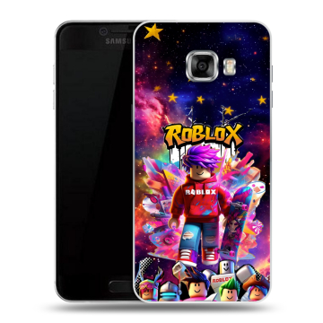 Пластиковый чехол на Samsung Galaxy C7 с принтом Roblox Роблокс