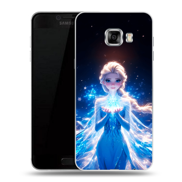 Пластиковый чехол на Samsung Galaxy C7 с принтом Холодное сердце Frozen