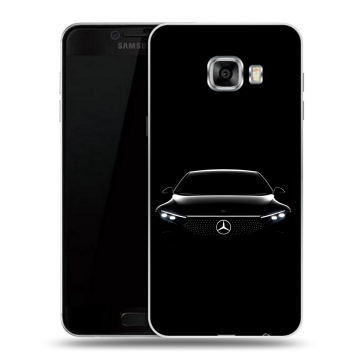 Пластиковый чехол на Samsung Galaxy C7 с принтом Mercedes Мерседес