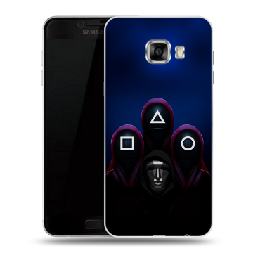 Пластиковый чехол на Samsung Galaxy C7 с принтом Игра Кальмара Пластиковый чехол на Samsung Galaxy C7 с принтом Игра Кальмара