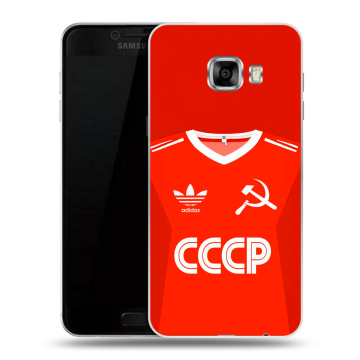 Пластиковый чехол на Samsung Galaxy C7 с принтом Флаг Герб СССР Пластиковый чехол на Samsung Galaxy C7 с принтом Флаг Герб СССР