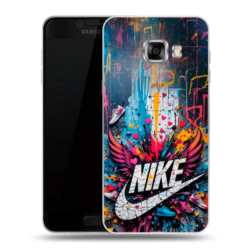 Пластиковый чехол на Samsung Galaxy C7 с принтом Nike Найк Пластиковый чехол на Samsung Galaxy C7 с принтом Nike Найк