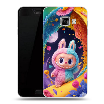 Пластиковый чехол на Samsung Galaxy C7 с принтом Labubu Лабубу Пластиковый чехол на Samsung Galaxy C7 с принтом Labubu Лабубу