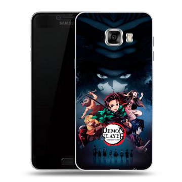 Пластиковый чехол на Samsung Galaxy C7 с принтом Demon Slayer Клинок рассекающий демонов Пластиковый чехол на Samsung Galaxy C7 с принтом Demon Slayer Клинок рассекающий демонов