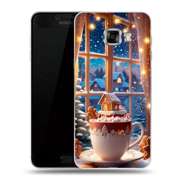 Пластиковый чехол на Samsung Galaxy C7 с принтом Новый год Пластиковый чехол на Samsung Galaxy C7 с принтом Новый год