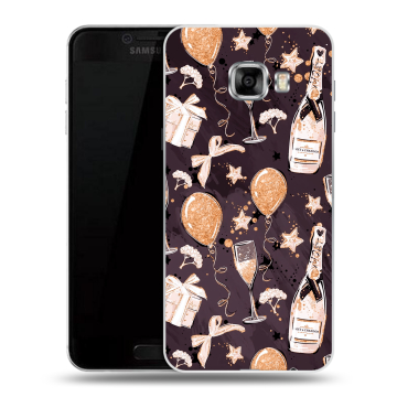 Пластиковый чехол на Samsung Galaxy C7 с принтом Новый год Пластиковый чехол на Samsung Galaxy C7 с принтом Новый год
