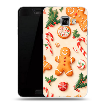 Пластиковый чехол на Samsung Galaxy C7 с принтом Новый год Пластиковый чехол на Samsung Galaxy C7 с принтом Новый год