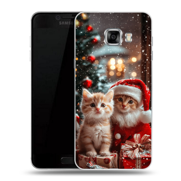 Пластиковый чехол на Samsung Galaxy C7 с принтом Новый год Пластиковый чехол на Samsung Galaxy C7 с принтом Новый год
