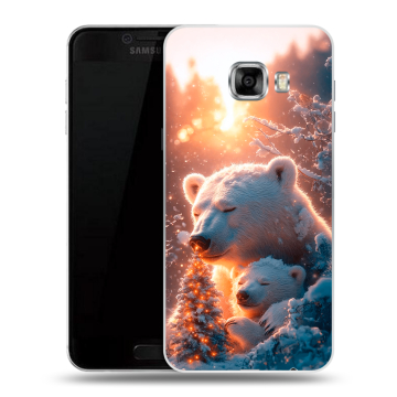 Пластиковый чехол на Samsung Galaxy C7 с принтом Новый год Пластиковый чехол на Samsung Galaxy C7 с принтом Новый год