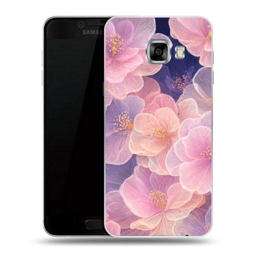 Пластиковый чехол на Samsung Galaxy C7 с принтом женский Пластиковый чехол на Samsung Galaxy C7 с принтом женский