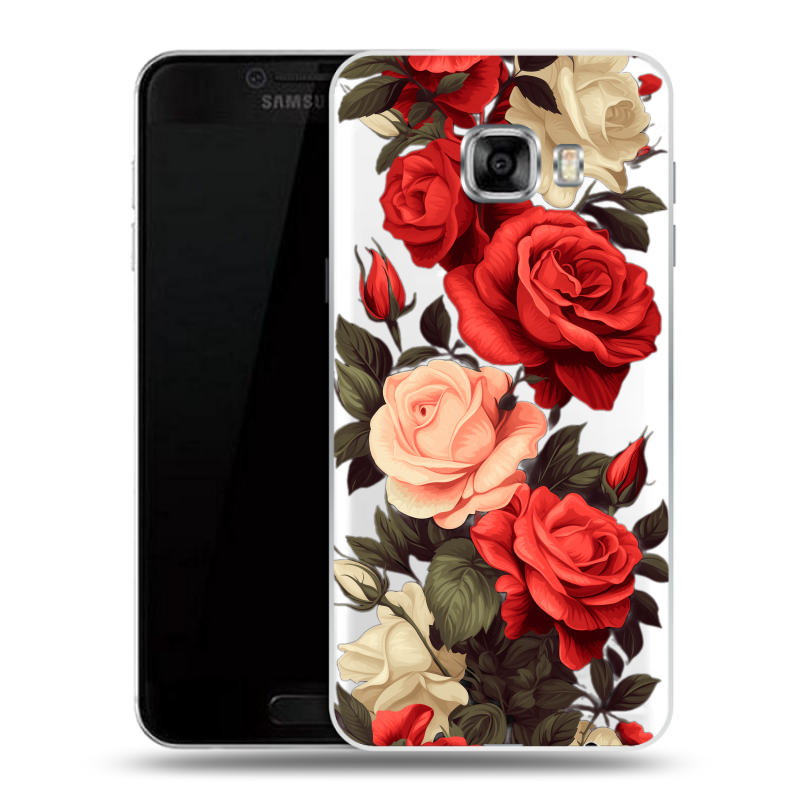 Пластиковый чехол на Samsung Galaxy C7 с принтом Розы Пластиковый чехол на Samsung Galaxy C7 с принтом Розы