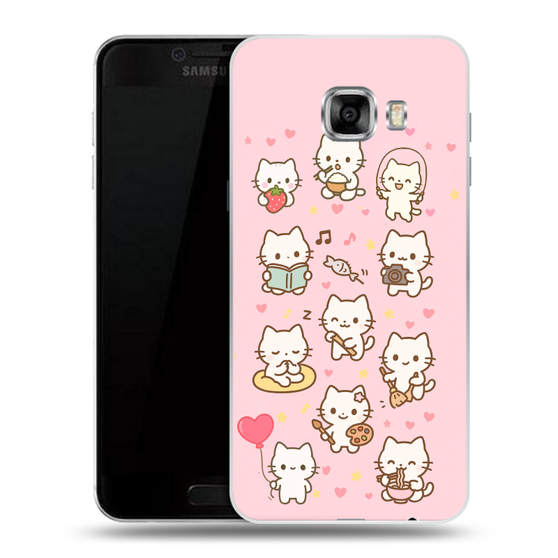 Пластиковый чехол на Samsung Galaxy C7 с принтом Hello Kitty Хелоу Кити Пластиковый чехол на Samsung Galaxy C7 с принтом Hello Kitty Хелоу Кити