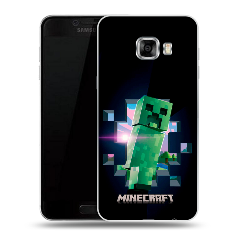 Пластиковый чехол на Samsung Galaxy C7 с принтом Майнкрафт Minecraft Пластиковый чехол на Samsung Galaxy C7 с принтом Майнкрафт Minecraft