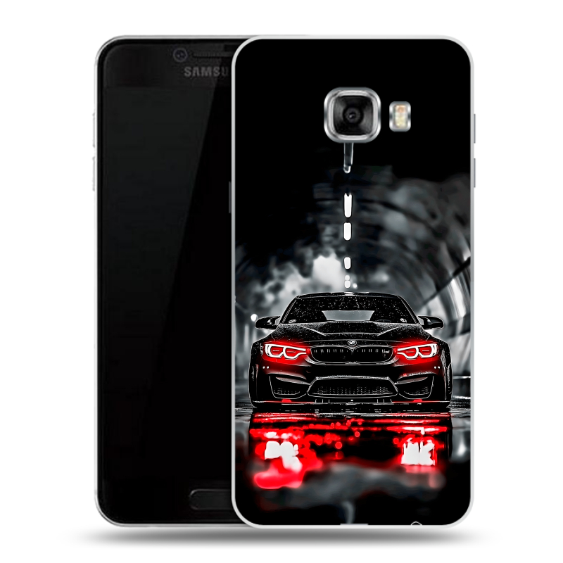 Пластиковый чехол на Samsung Galaxy C7 с принтом BMW БМВ Пластиковый чехол на Samsung Galaxy C7 с принтом BMW БМВ