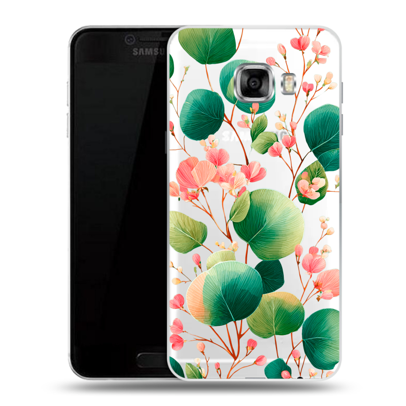 Пластиковый чехол на Samsung Galaxy C7 с принтом женский Пластиковый чехол на Samsung Galaxy C7 с принтом женский
