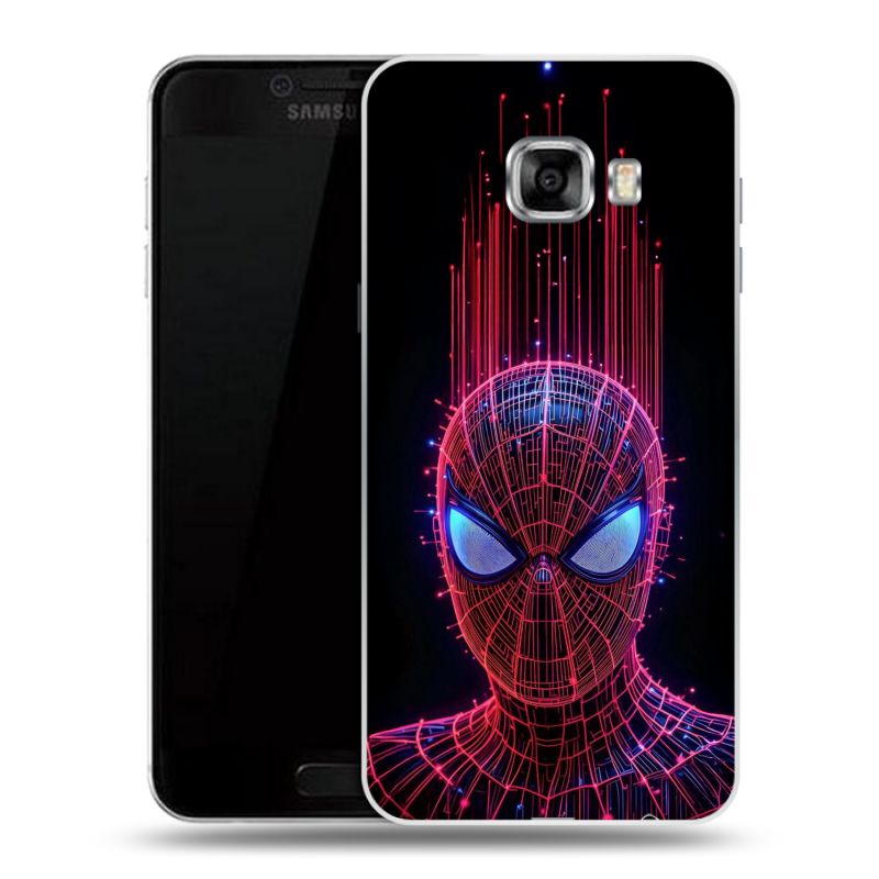 Пластиковый чехол на Samsung Galaxy C7 с принтом Spiderman Человек паук Пластиковый чехол на Samsung Galaxy C7 с принтом Spiderman Человек паук