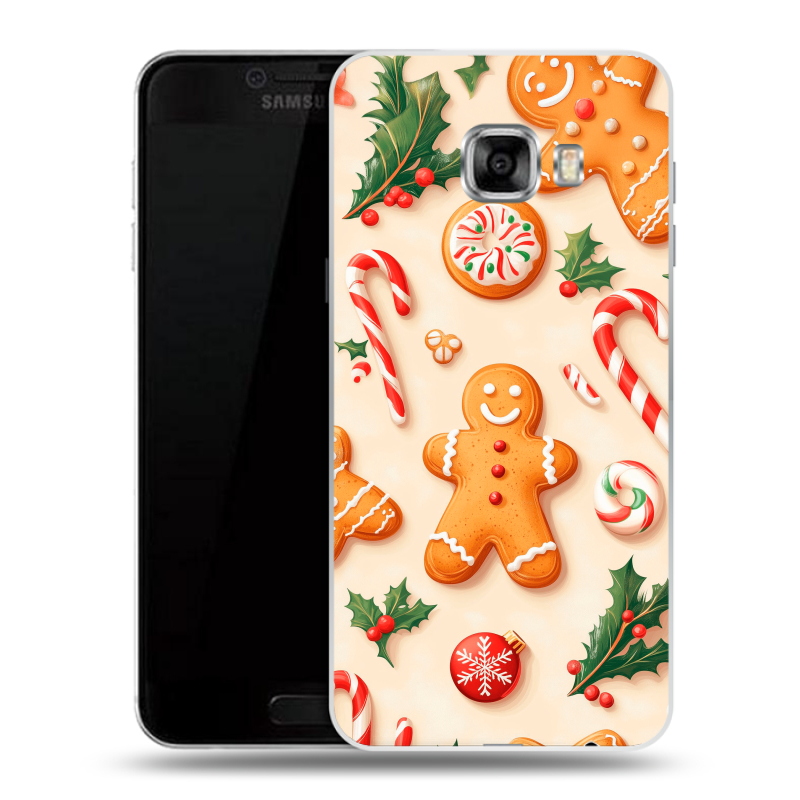 Пластиковый чехол на Samsung Galaxy C7 с принтом Новый год Пластиковый чехол на Samsung Galaxy C7 с принтом Новый год
