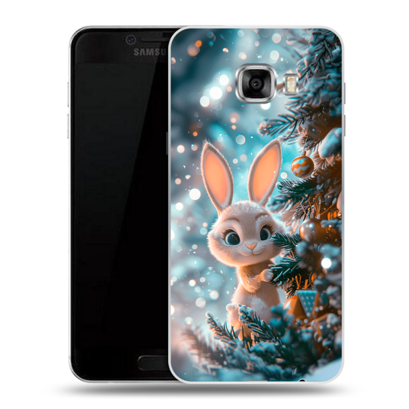Пластиковый чехол на Samsung Galaxy C7 с принтом Новый год Пластиковый чехол на Samsung Galaxy C7 с принтом Новый год