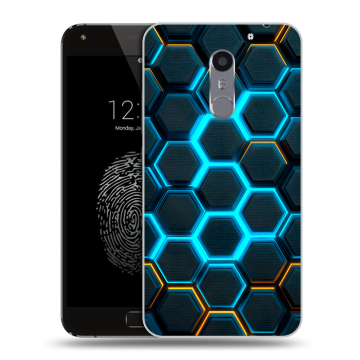 Силиконовый чехол на Umi Super с принтом Неоновые соты Силиконовый чехол на Umi Super с принтом Неоновые соты